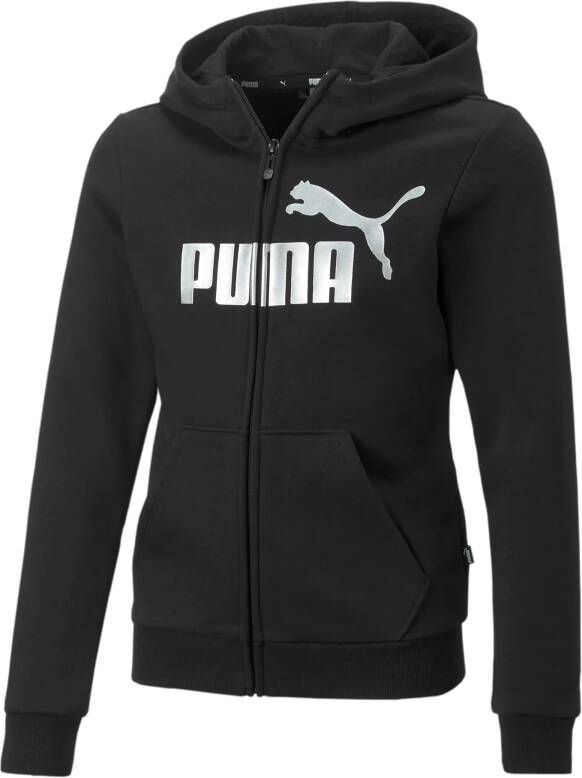 Puma sweatvest met logo zwart Logo 128 | Vest van