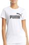 Puma Logo Print T-Shirt Regular Fit White Dames - Thumbnail 2