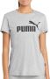 Puma Logo Korte Mouw Shirt Regular Fit Gray Dames - Thumbnail 1