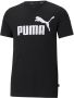 Puma T-shirt zwart Jongens Katoen Ronde hals Logo 104 - Thumbnail 1