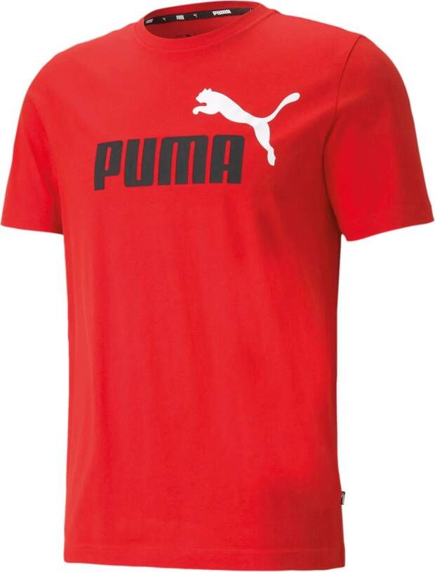 Puma essentials+ 2 colour logo shirt rood heren