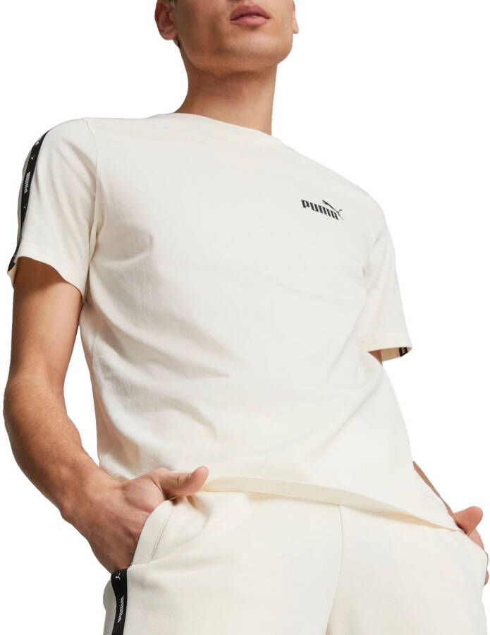 Puma Bedrukt Logo T-Shirt Wit White Heren