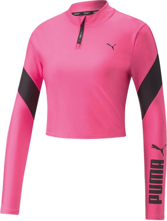 PUMA PERFORMANCE Kort shirt met lange mouwen en labeldetails model 'Eversculpt'