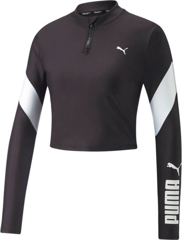PUMA PERFORMANCE Kort shirt met lange mouwen en labeldetails model 'Eversculpt'