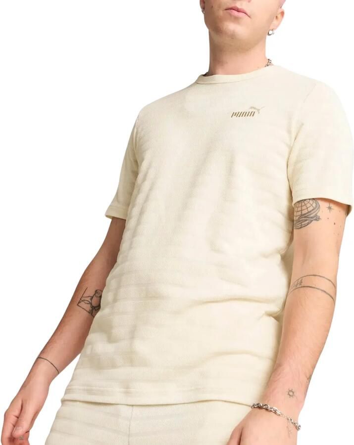 PUMA PERFORMANCE T-shirt met structuurmotief model 'ESS ELEVATED'