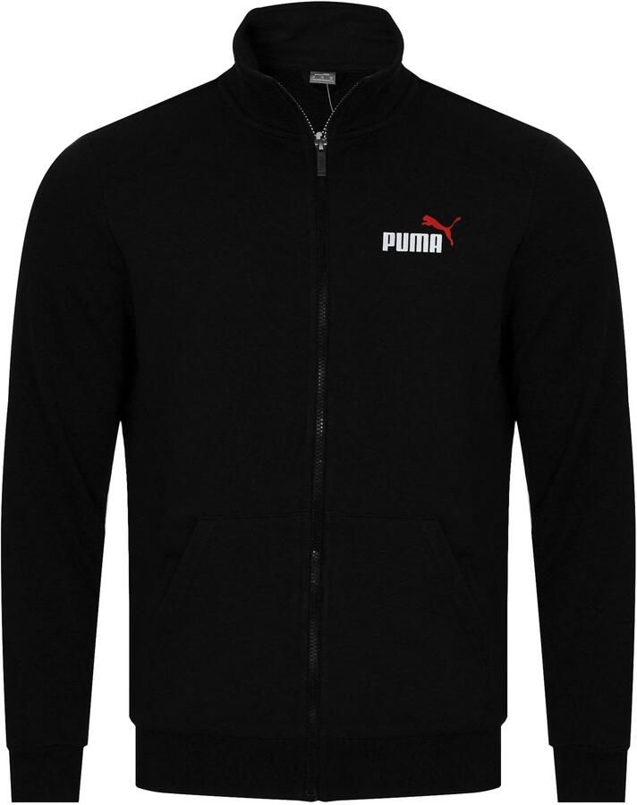 Puma Katoenen sweatshirt met rits en logo Black Heren