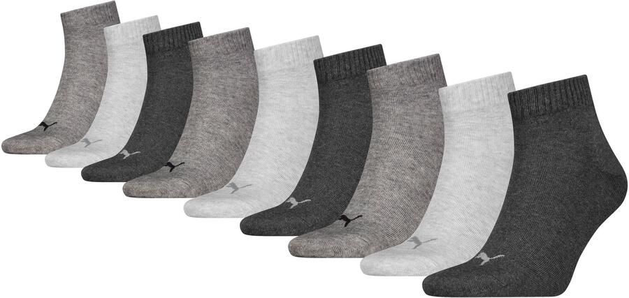 PUMA Korte sokken met ribboorden elastisch (9 paar 9-pack)