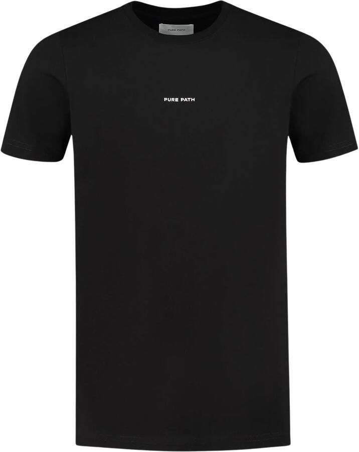 PURE PATH Heren Polo's & T-shirts Essential Logo T-shirt Zwart - Foto 7