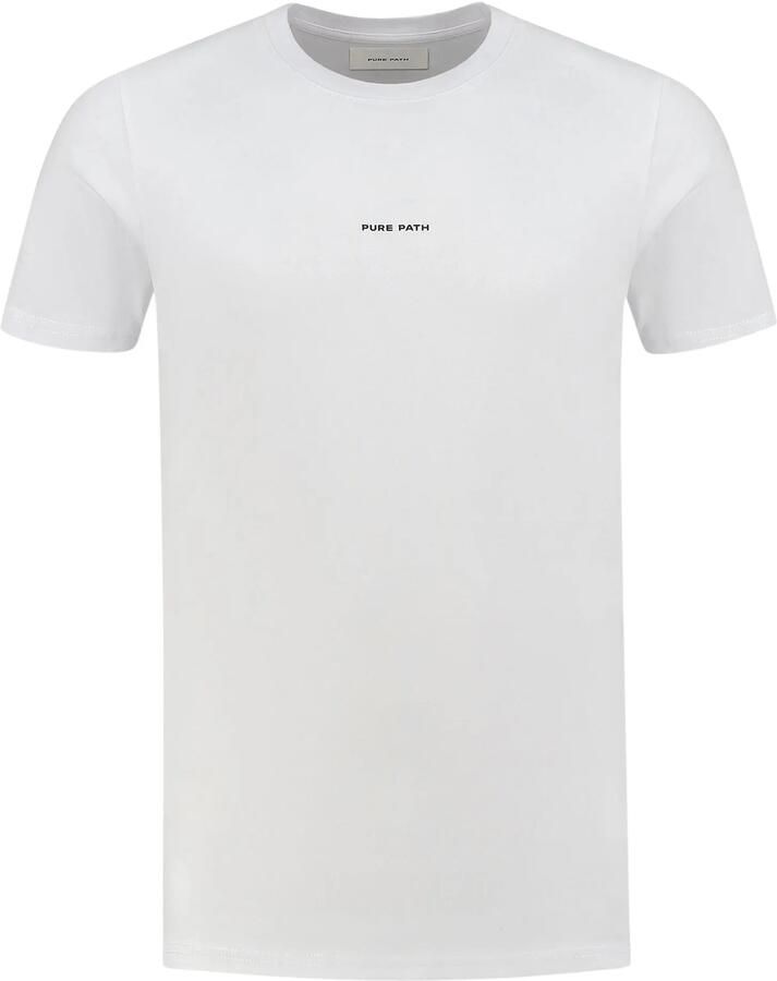 PURE PATH Heren Polo's & T-shirts Essential Logo T-shirt Wit - Foto 8