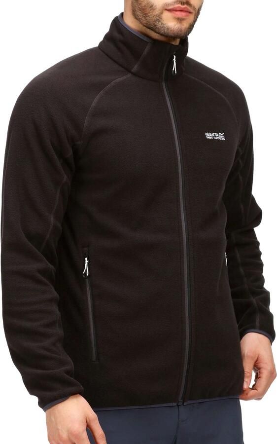 Regatta hadfield fleece outdoorjas zwart heren