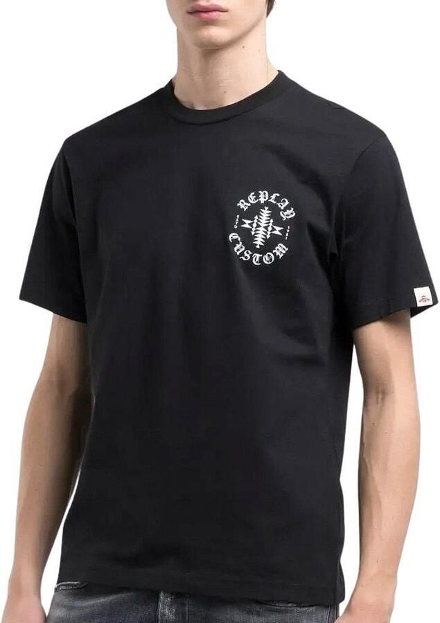 Replay T-shirt Korte Mouw Grafisch T-shirt aan de achterkant