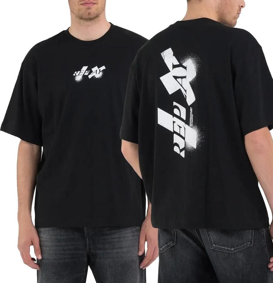 REPLAY x Martin Garrix T-shirt met backprint zwart
