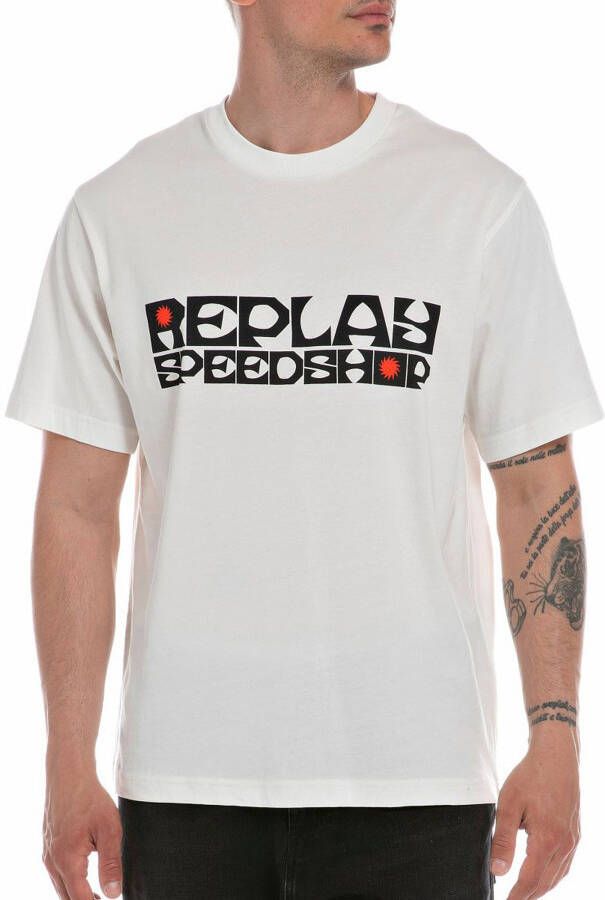 Replay T-Shirts Wit Heren