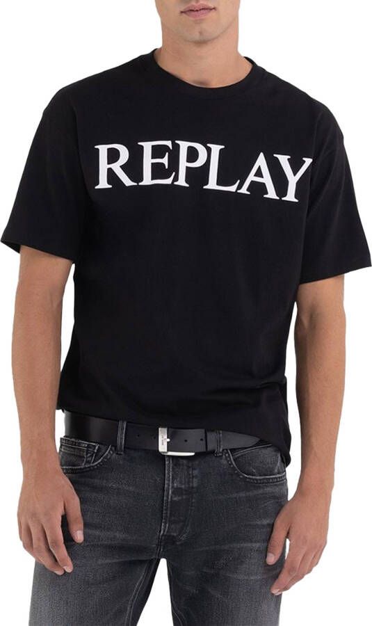Replay T-Shirts Zwart Heren