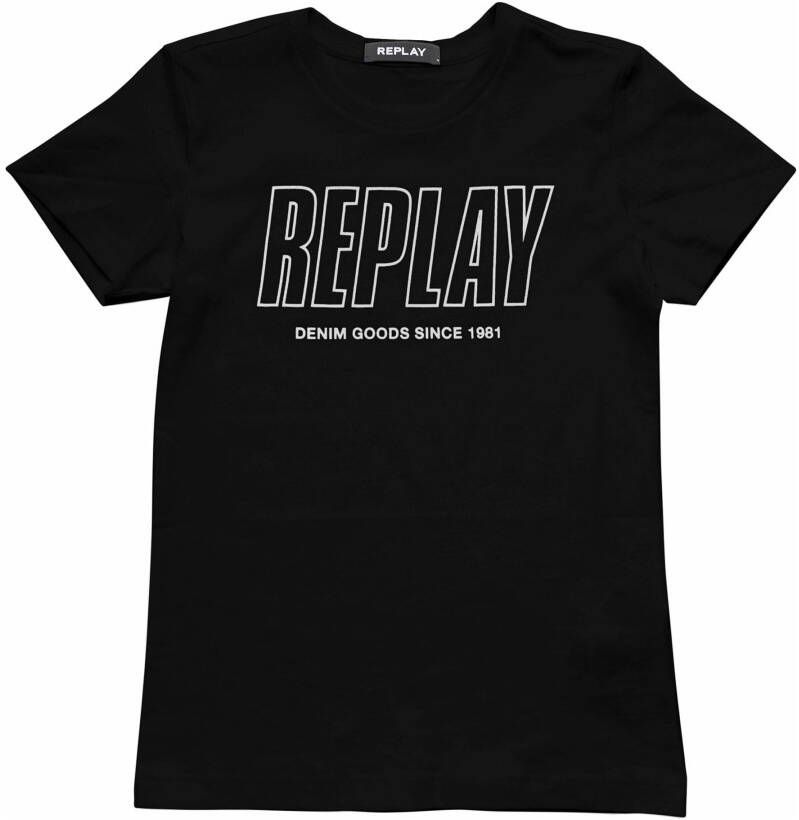 Replay T-shirt met labelprint