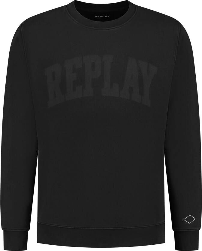 Replay Heren Katoenen Sweatshirt Black Heren