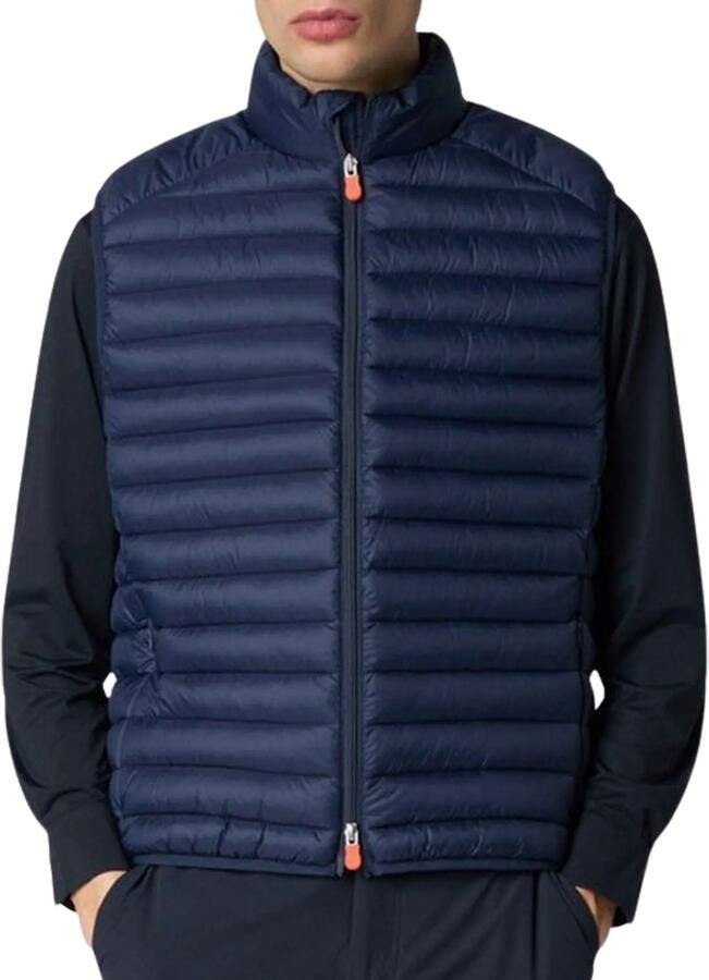 Save The Duck Gewatteerd Puffer Vest voor Mannen Blue Heren