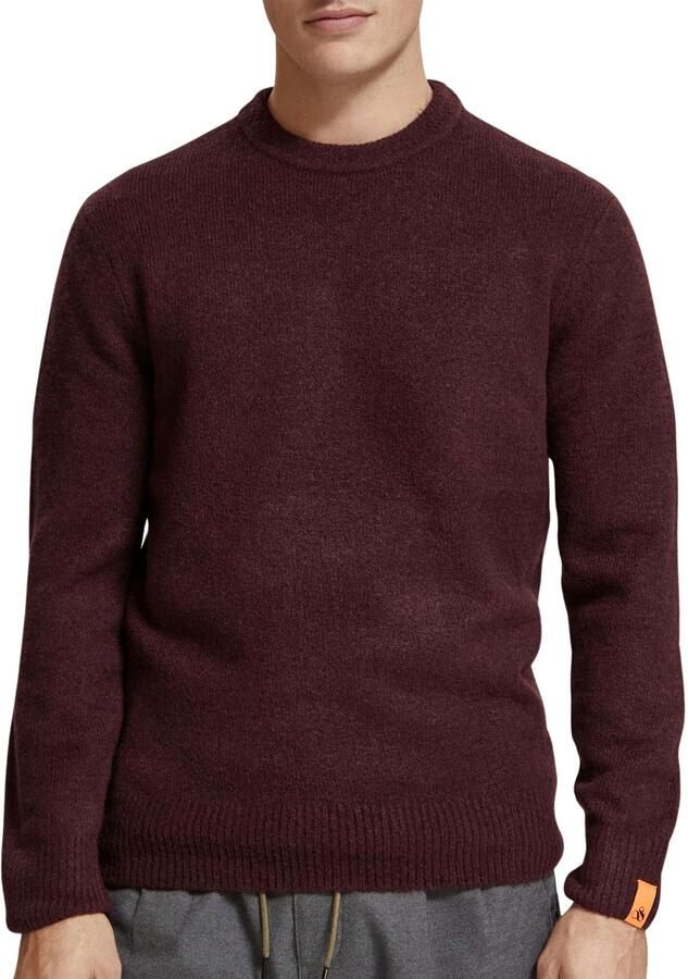 Scotch & Soda Softy-Knit Melange Pullover Red Heren