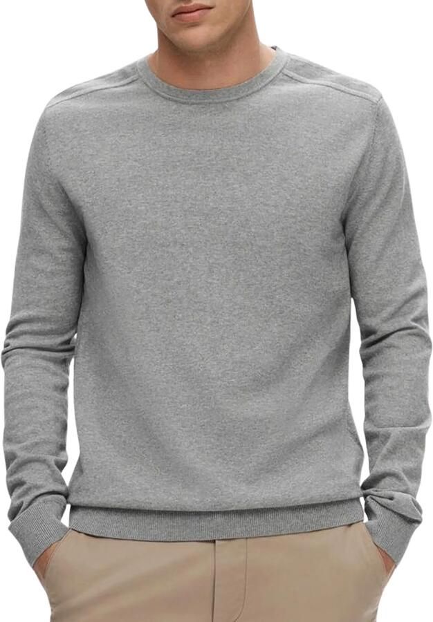 Selected Homme Regular fit gebreide pullover van puur katoen model 'BERG' - Foto 9