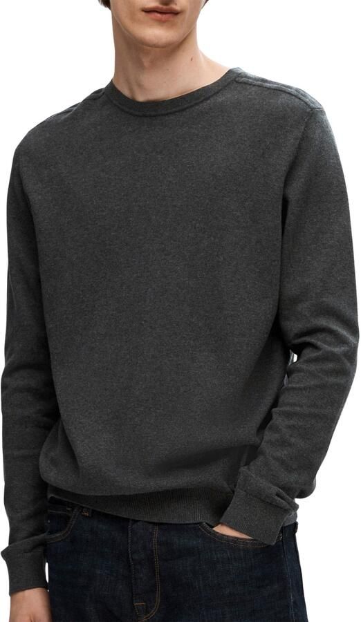 Selected Homme Regular fit gebreide pullover van puur katoen model 'BERG'