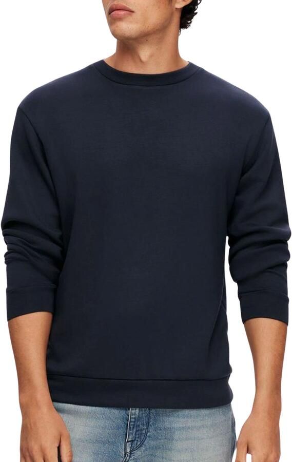 Selected Homme Regular fit sweatshirt van viscosemix model 'EMANUEL'