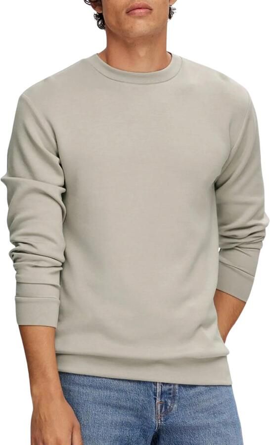 Selected Homme Regular fit sweatshirt van viscosemix model 'EMANUEL'