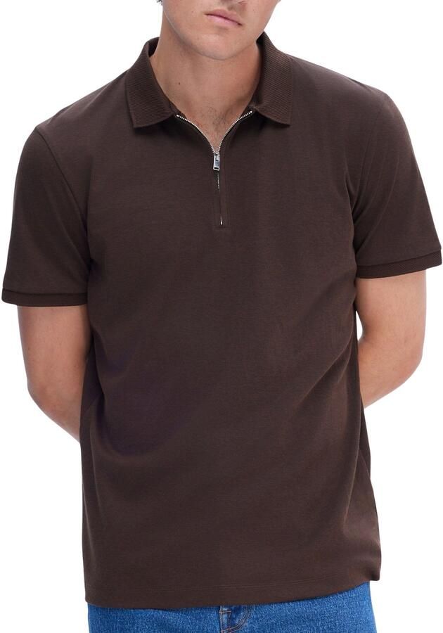 Selected Homme Regular fit poloshirt van katoenmix model 'FAVE' - Foto 7