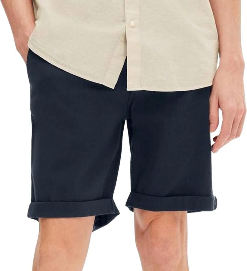 Selected Homme Slim fit korte broek met structuurmotief model 'LUTON'