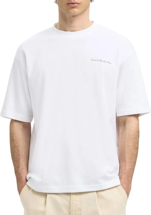 SELECTED HOMME relxed T-shirt SLHLOOSEOSCAR wit - Foto 3