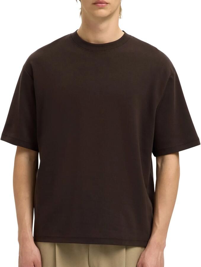 SELECTED HOMME Heren Polo's & T-shirts Slhlooseoscar Ss O-neck Tee Noos Bruin - Foto 8