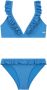 Shiwi triangel bikini Bella met lurex en ruches blauw Meisjes Polyamide 170 176 - Thumbnail 2