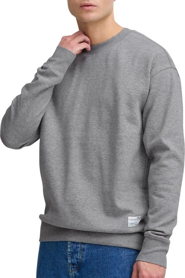 Solid gemêleerde sweater SDLenz grijs - Foto 4