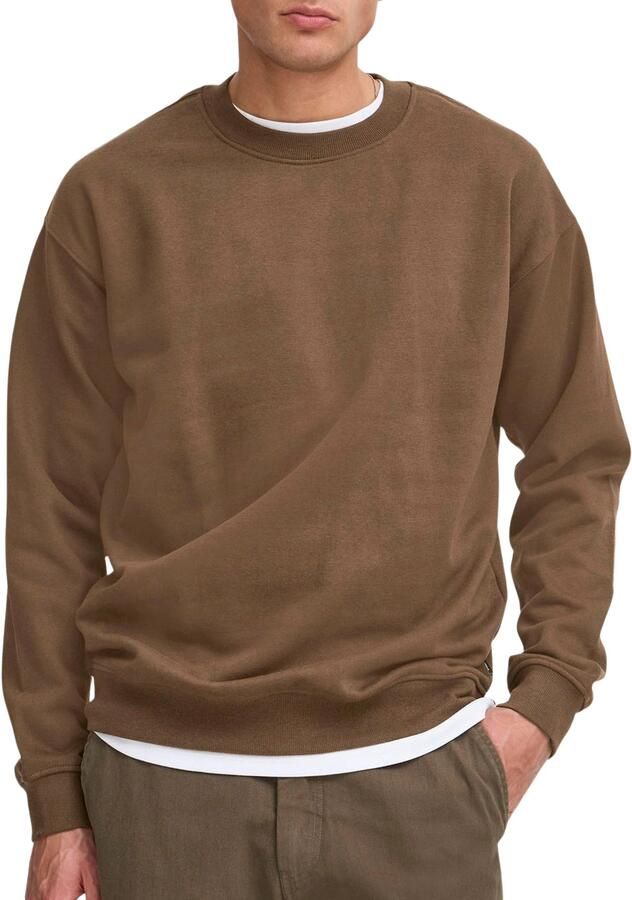 Solid sweater SDLenz bruin