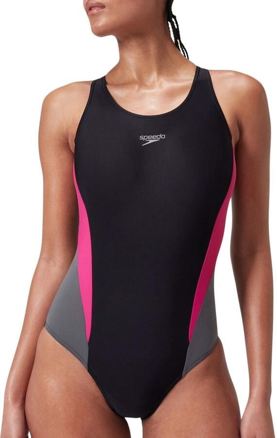 Speedo EnduraFlex sportbadpak Muscleback zwart fuchsia grijs - Foto 3