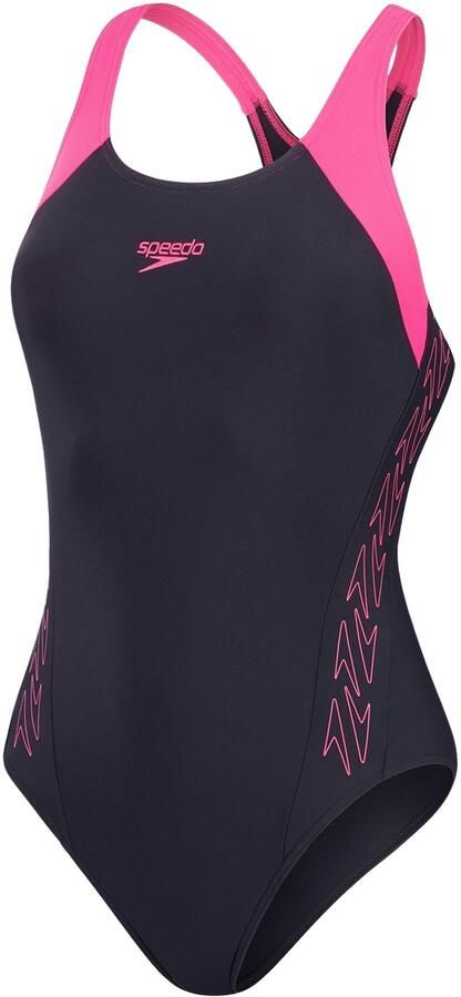 Speedo EnduraFlex sportbadpak Hyperboom Racerback donkerblauw roze