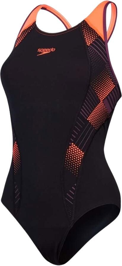 Speedo Endurance+ MAX sportbadpak Laneback zwart oranje