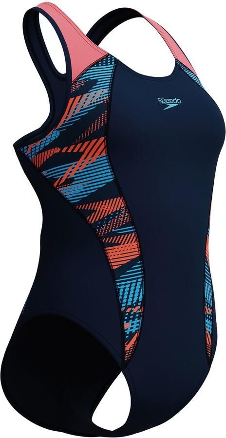 Speedo Endurance+ MAX sportbadpak Laneback donkerblauw oranje - Foto 2