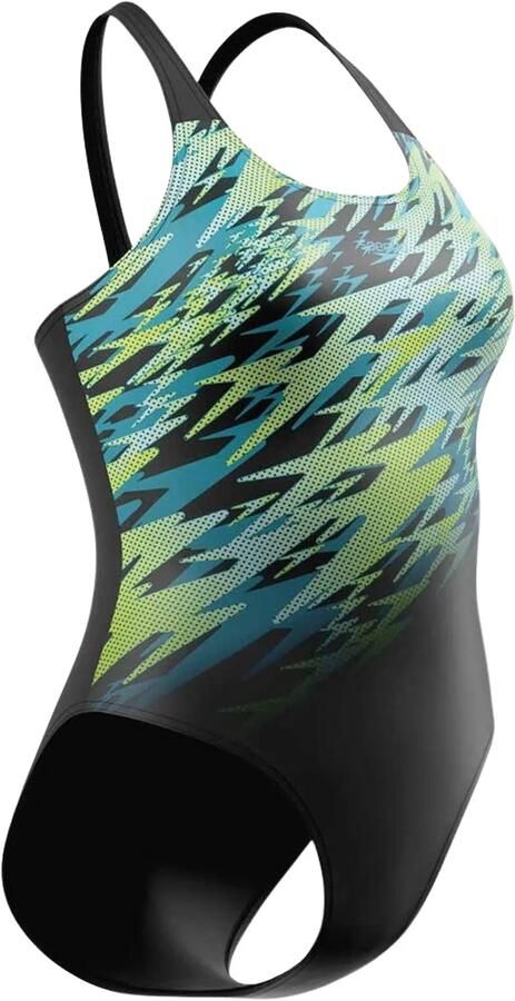 Speedo Hyperboom Endurance+ sportbadpak met print zwart groen - Foto 2