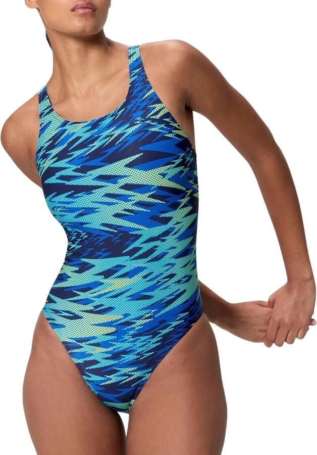Speedo Hyperboom Allover Print Medalist Badpak Dames