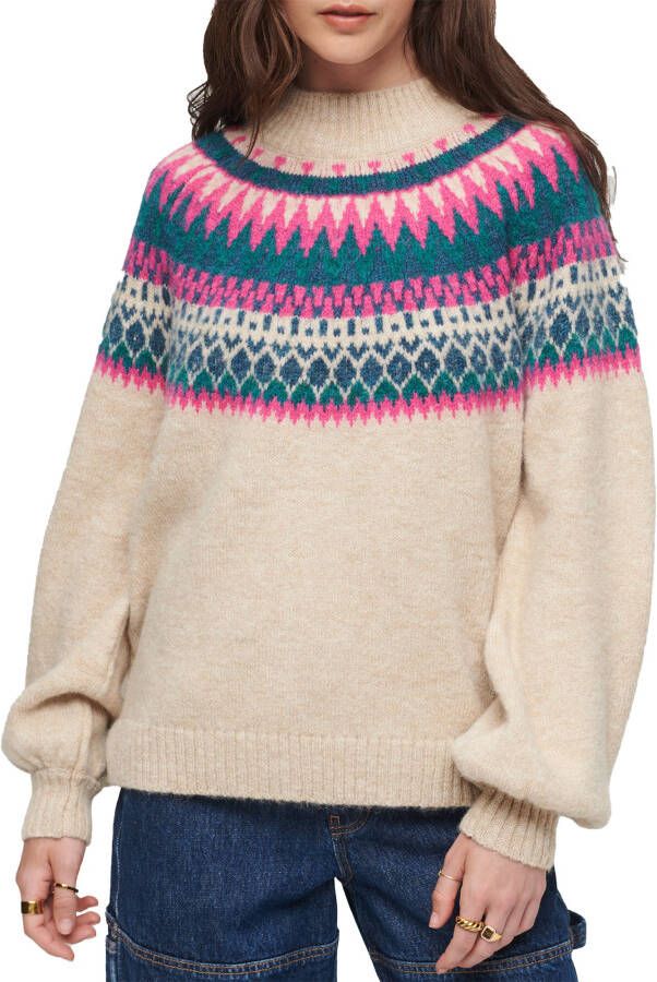 Superdry Slouchy Pattern Knit Trui Dames