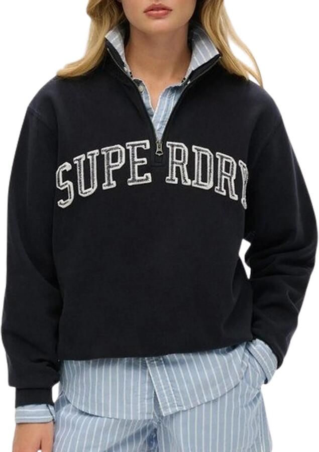 Superdry Sweater Sweatshirt half zip femme Athletic Ess Applique