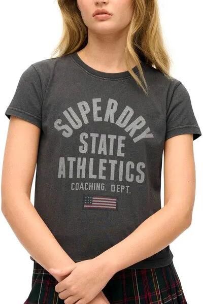 Superdry T-shirt Korte Mouw T-shirt ajusté à motif femme Athletic