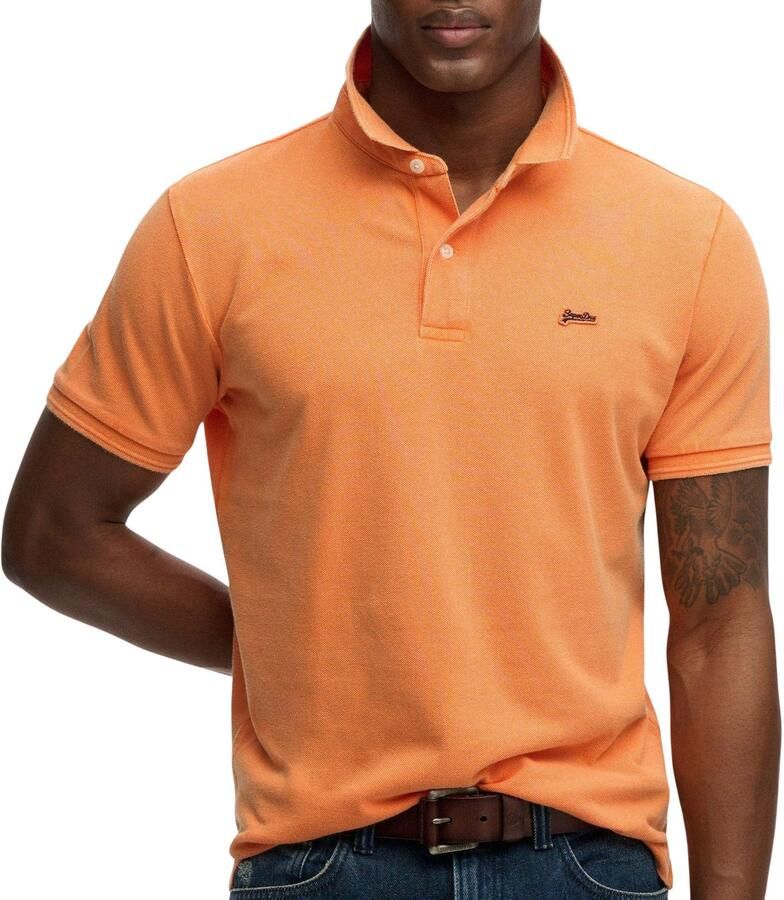 Superdry Polo Shirt Korte Mouw Polo Pique Classic Orange - Foto 5