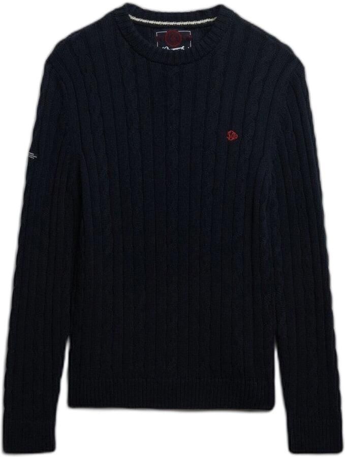 Superdry Cotton Cable Knit Sweater Heren