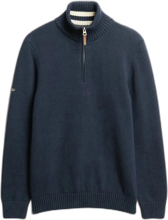 Superdry Sweater Half Zip Trui Heavy Navy