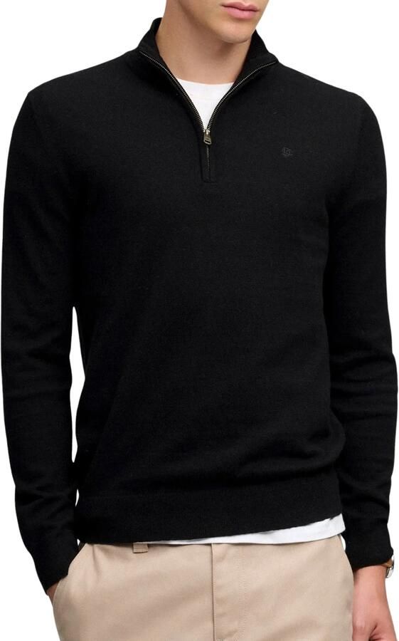 Superdry Trui Ess LW wollen mix gebreide trui met halve rits