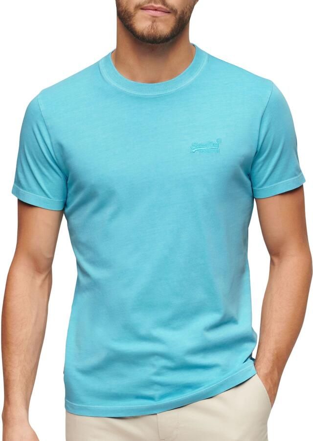 Superdry T-shirt Korte Mouw T-shirt Essential Logo brodé bleu ciel