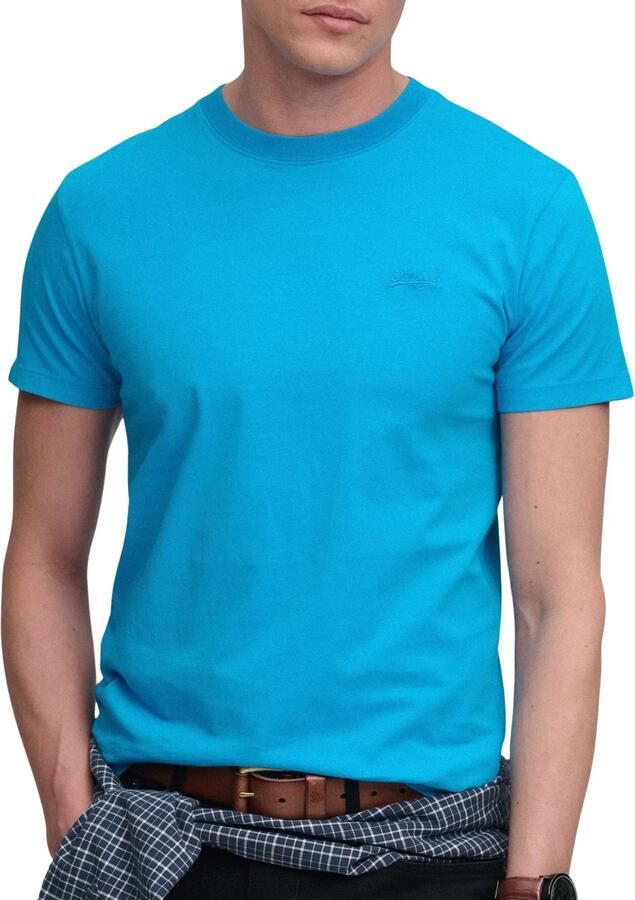 Superdry Shirt met ronde hals ESSENTIAL LOGO EMB NEON TEE