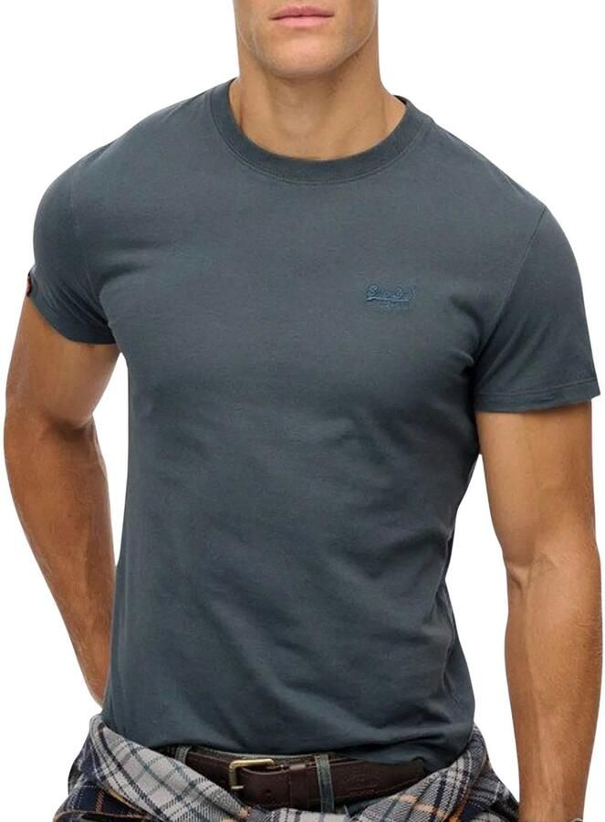 Superdry T-shirt Korte Mouw Essentieel EMB-T-shirt met logo