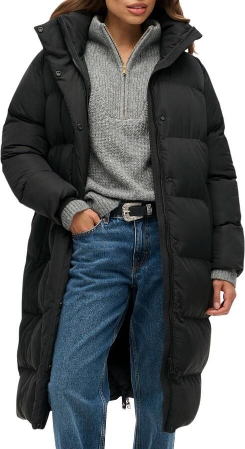 Superdry Gewatteerde jas Longline Hooded Puffer Jacket - Foto 7